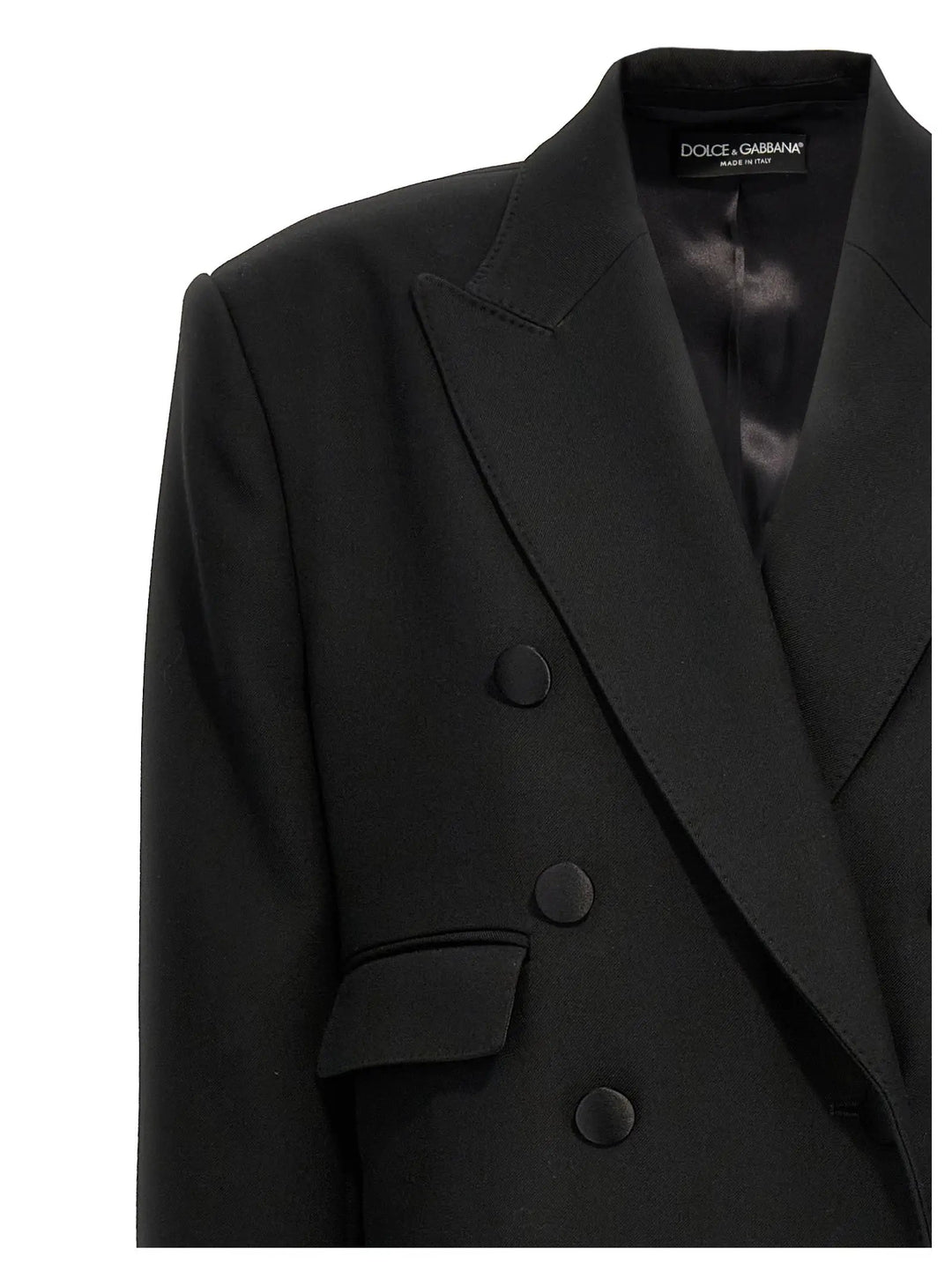 Dolce &amp; Gabbana Black Virgin Wool Coat