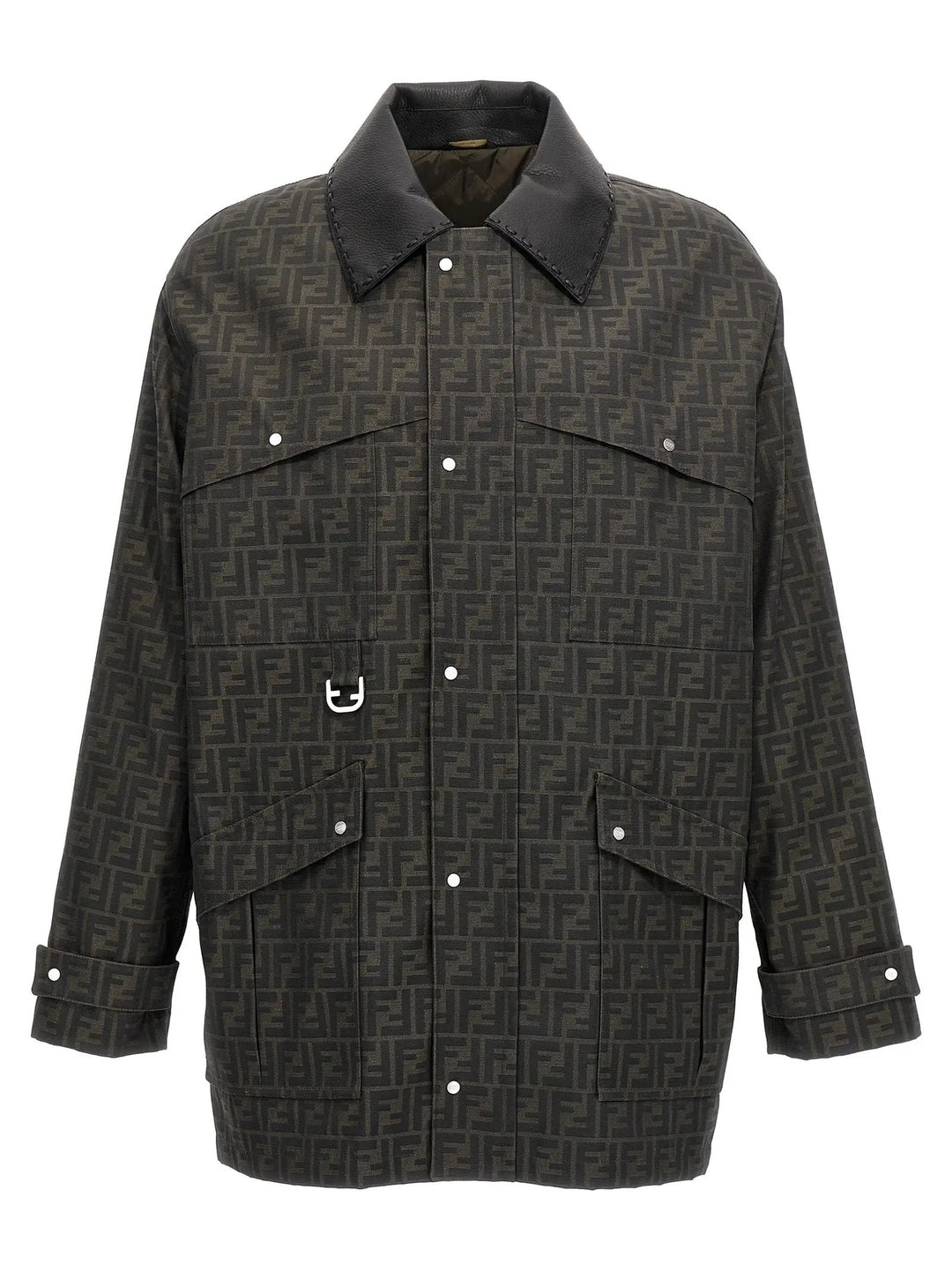 Fendi Brown Polyester Full-Length Jacket