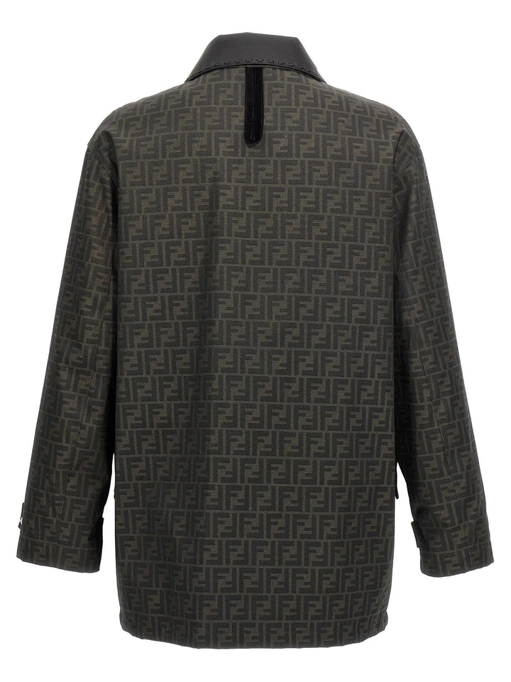 Fendi Brown Polyester Full-Length Jacket