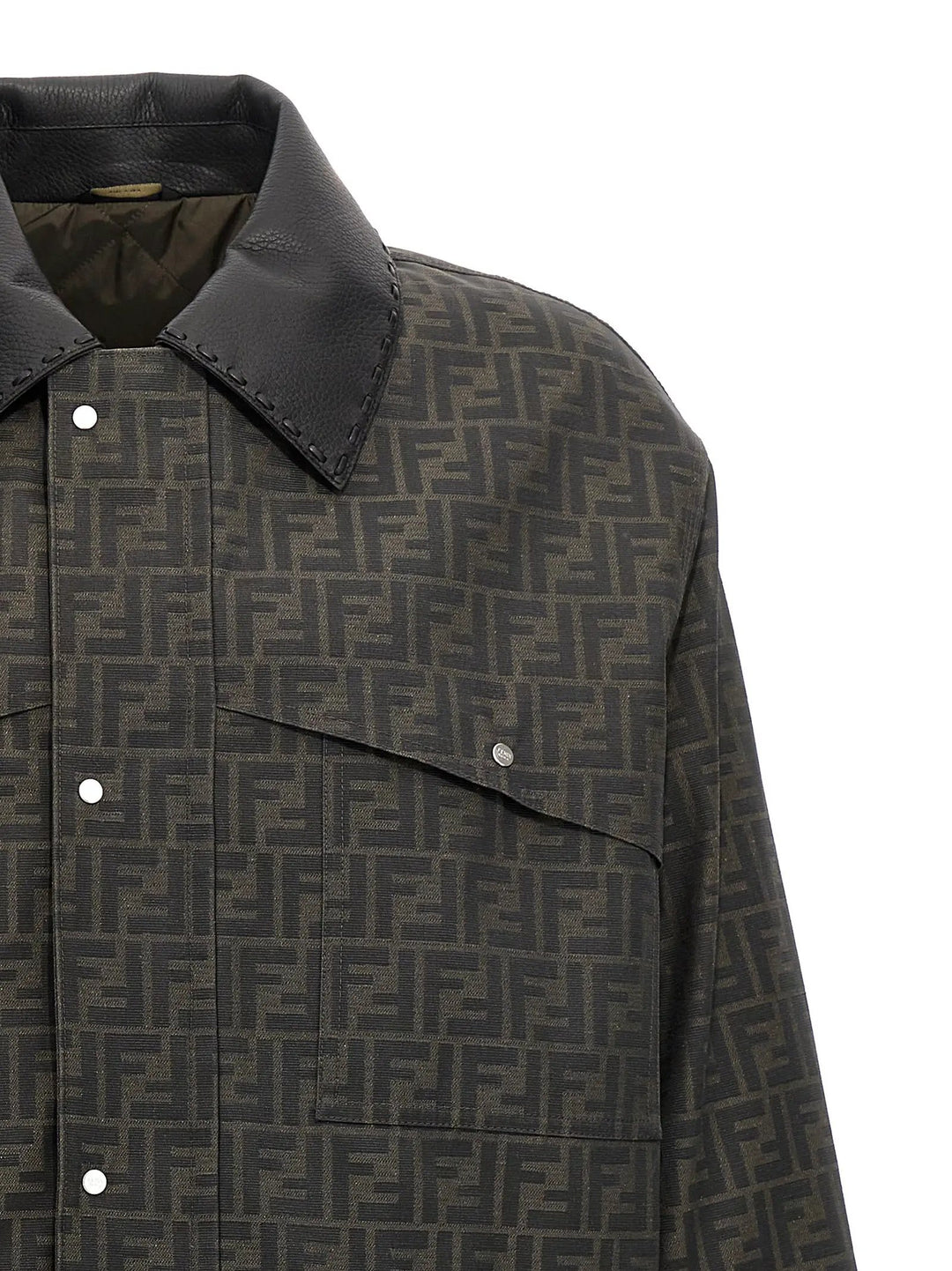Fendi Brown Polyester Full-Length Jacket