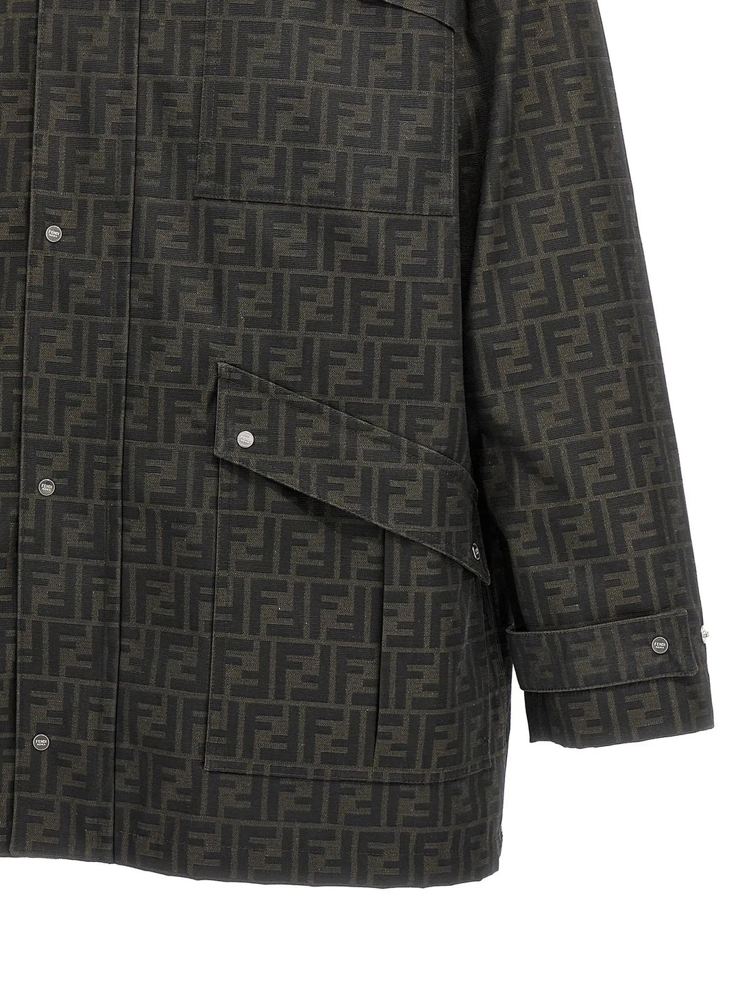 Fendi Brown Polyester Full-Length Jacket