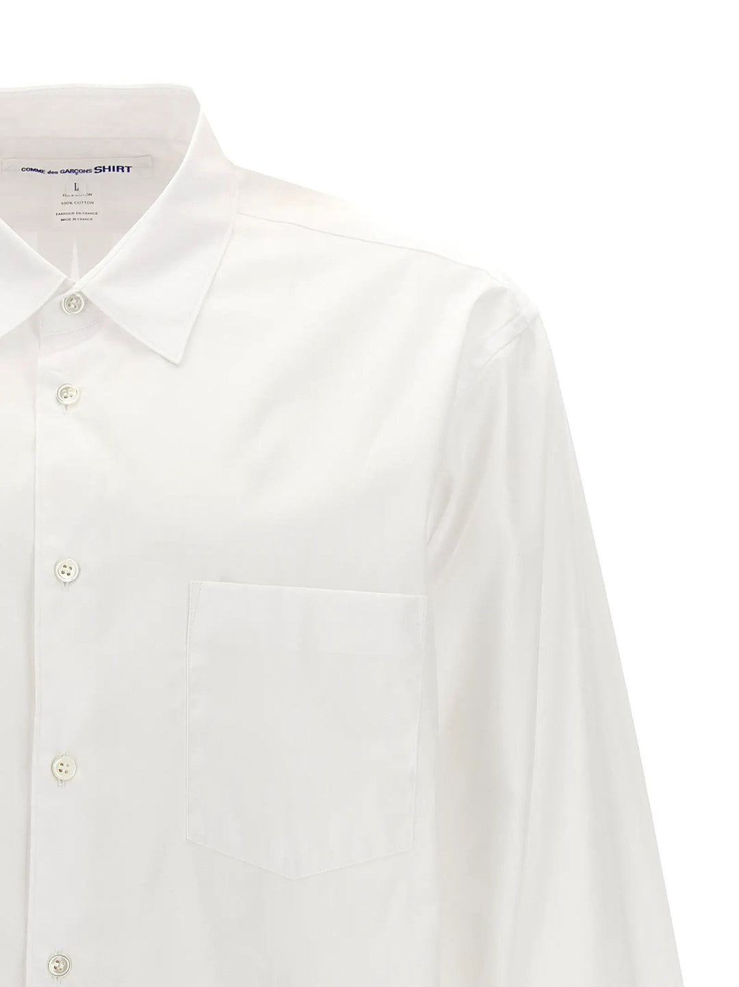 Comme Des Garçons White Cotton Blouse