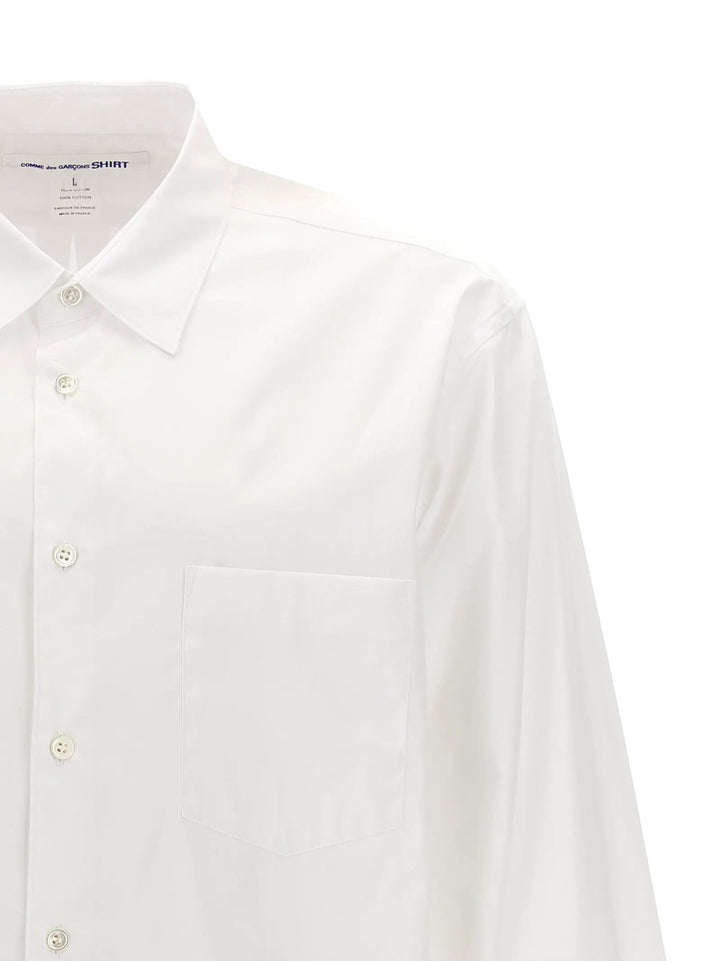 Comme Des Garçons White Cotton Blouse