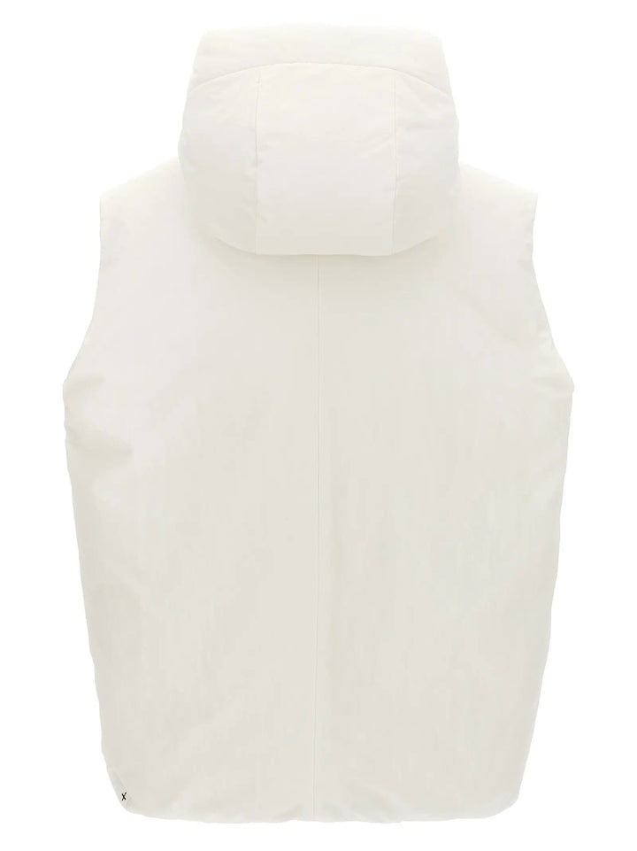 Jil Sander White Polyester Sleeveless Jacket