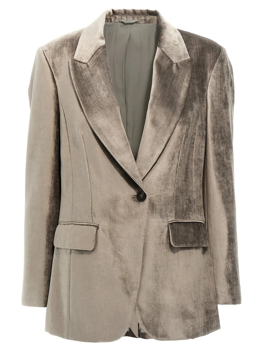 Brunello Cucinelli Gray Cotton Blazer