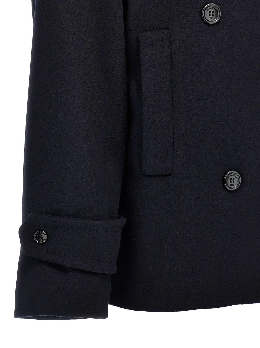Max Mara Blue Virgin Wool Coat