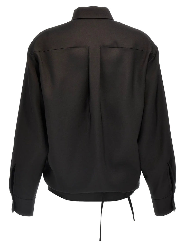 Valentino Garavani Black Wool Blouse