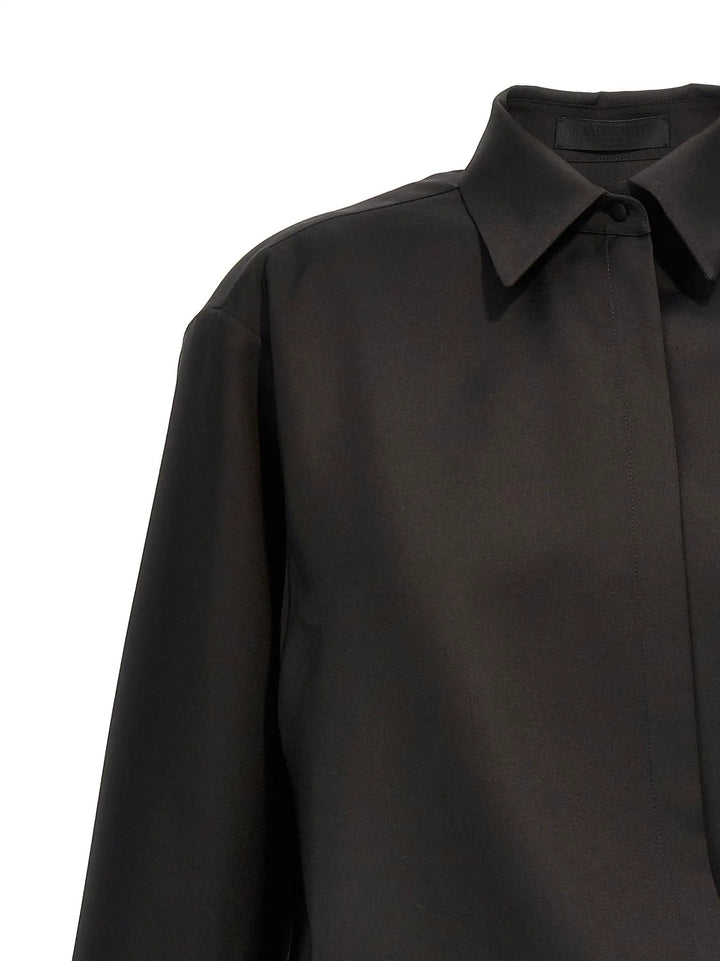 Valentino Garavani Black Wool Blouse