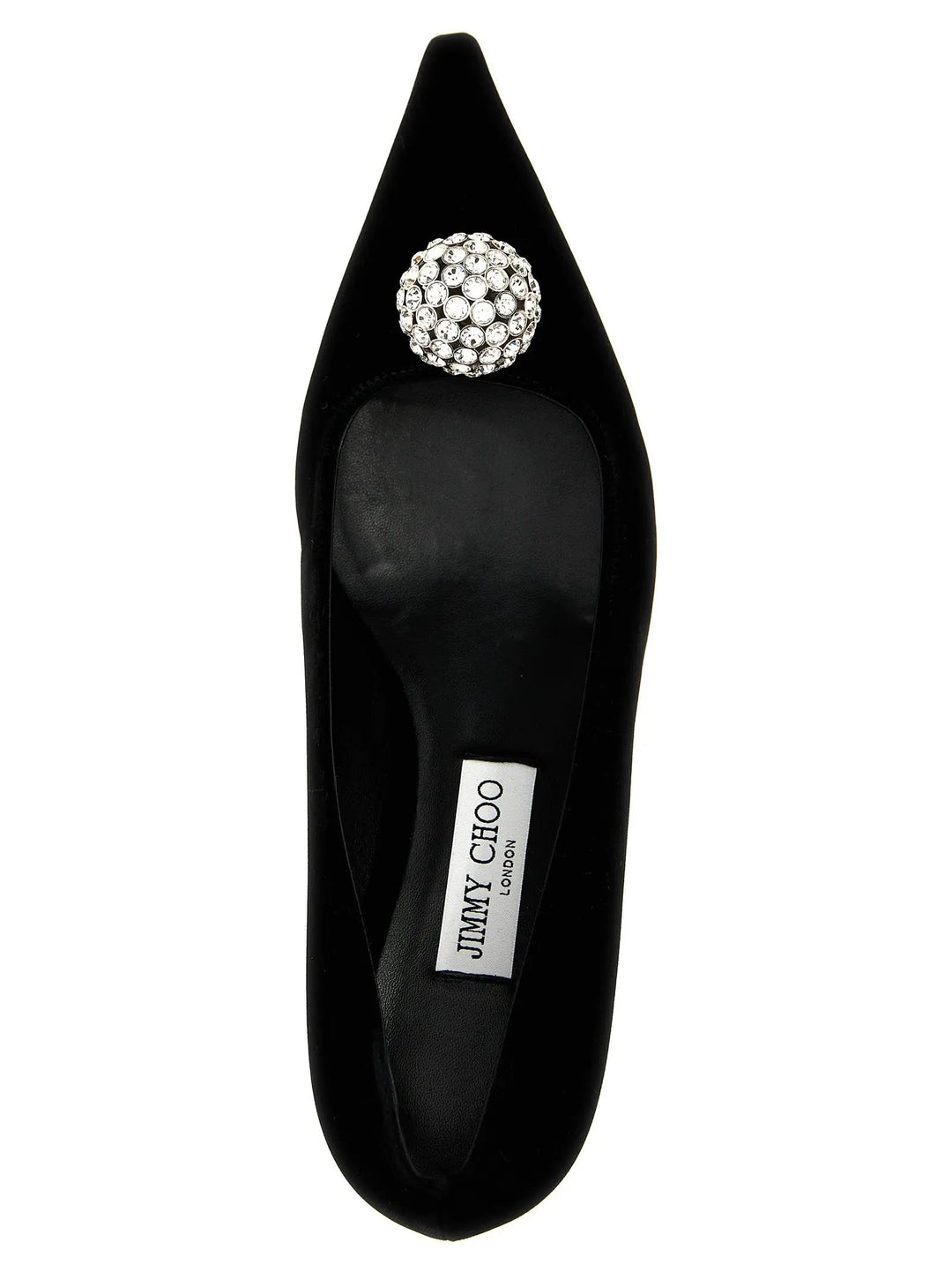 Jimmy Choo Black Textile Mid Heel Pumps