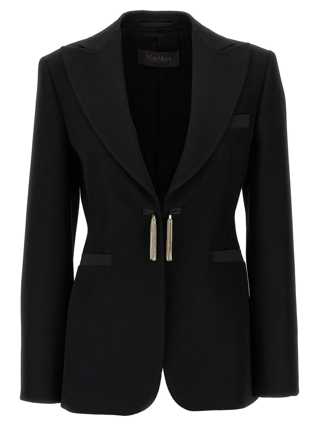 Max Mara Black Virgin Wool Blazer