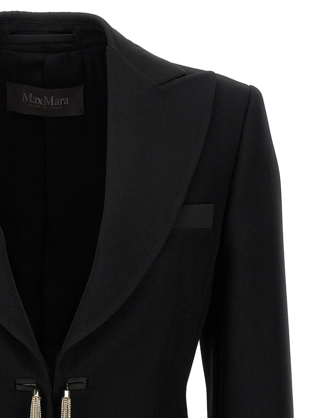 Max Mara Black Virgin Wool Blazer