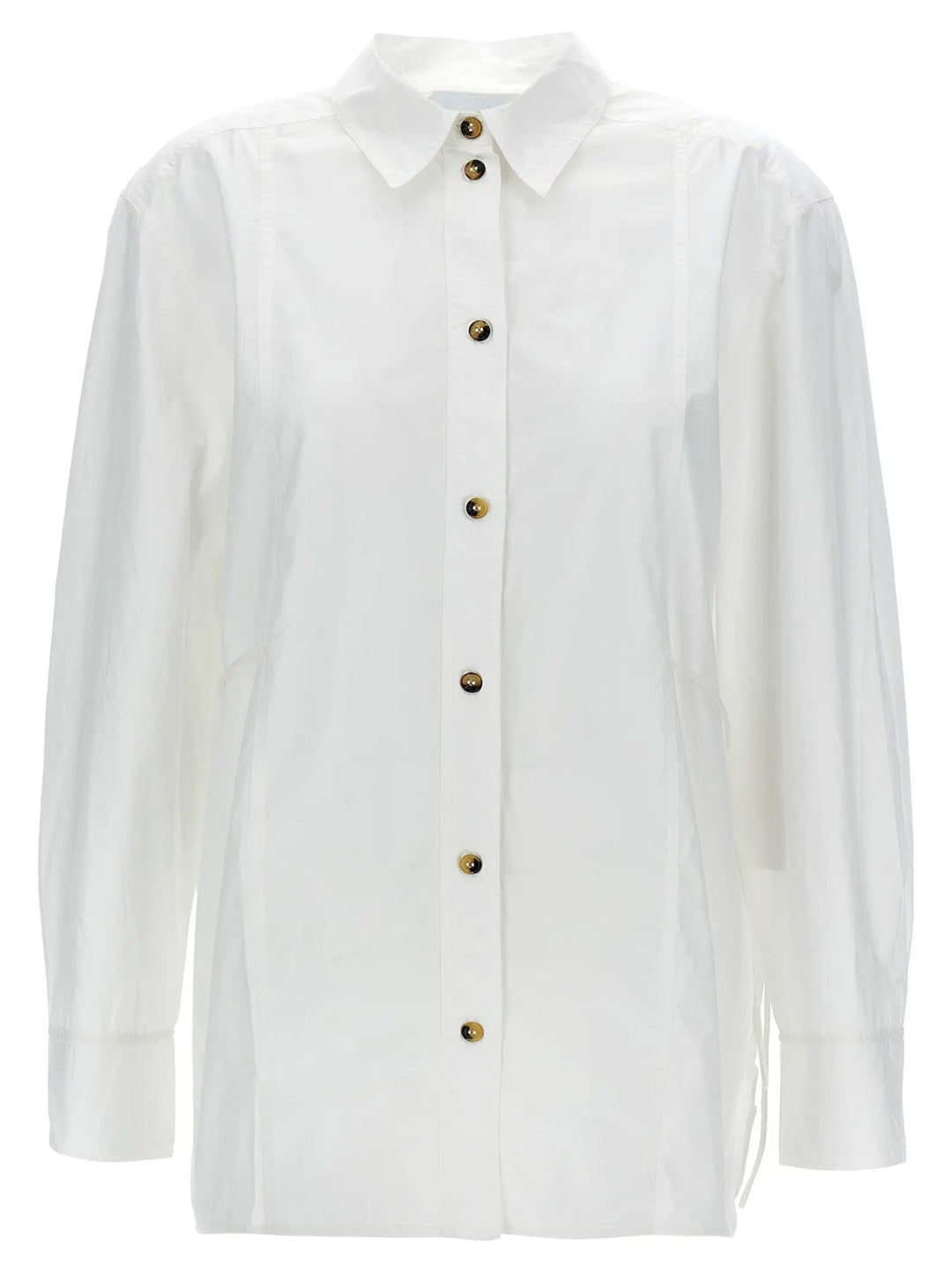 Ganni White Cotton Blouse