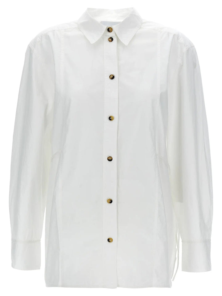 Ganni White Cotton Blouse