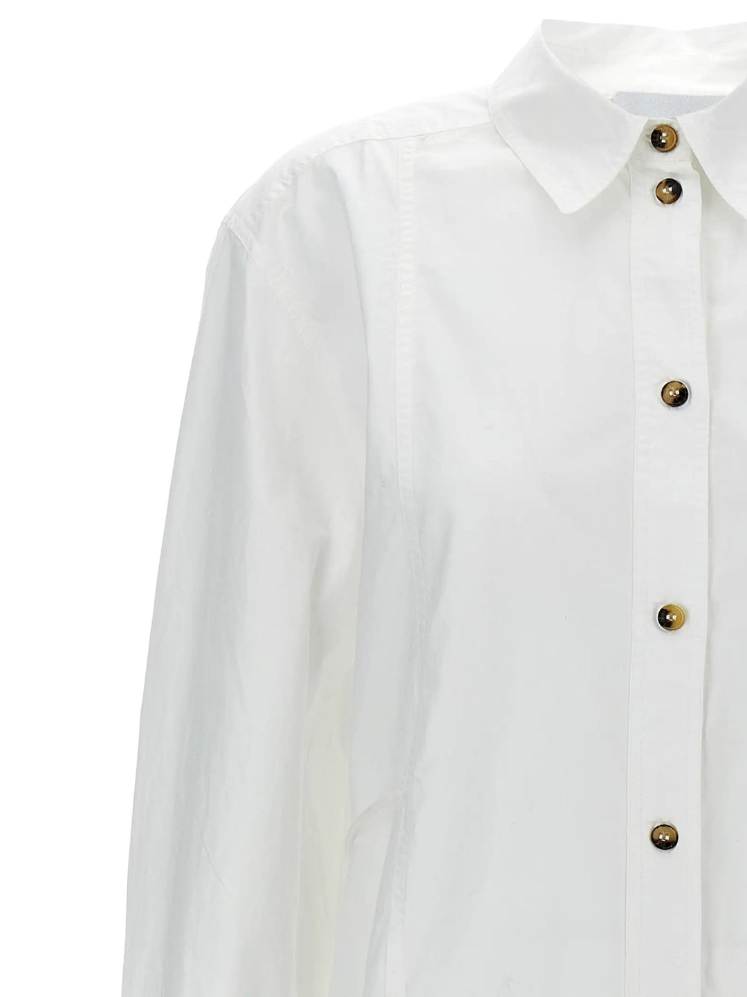 Ganni White Cotton Blouse