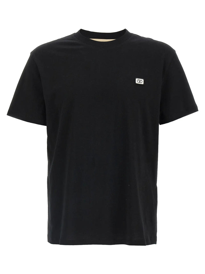 Valentino Garavani Black Cotton T-Shirt