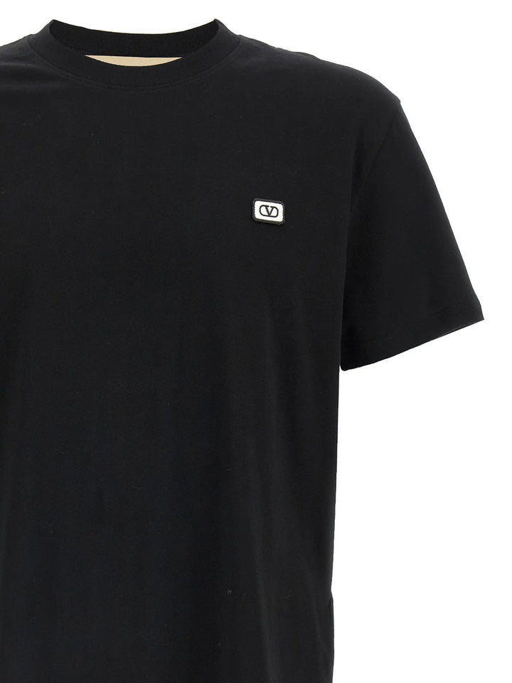 Valentino Garavani Black Cotton T-Shirt