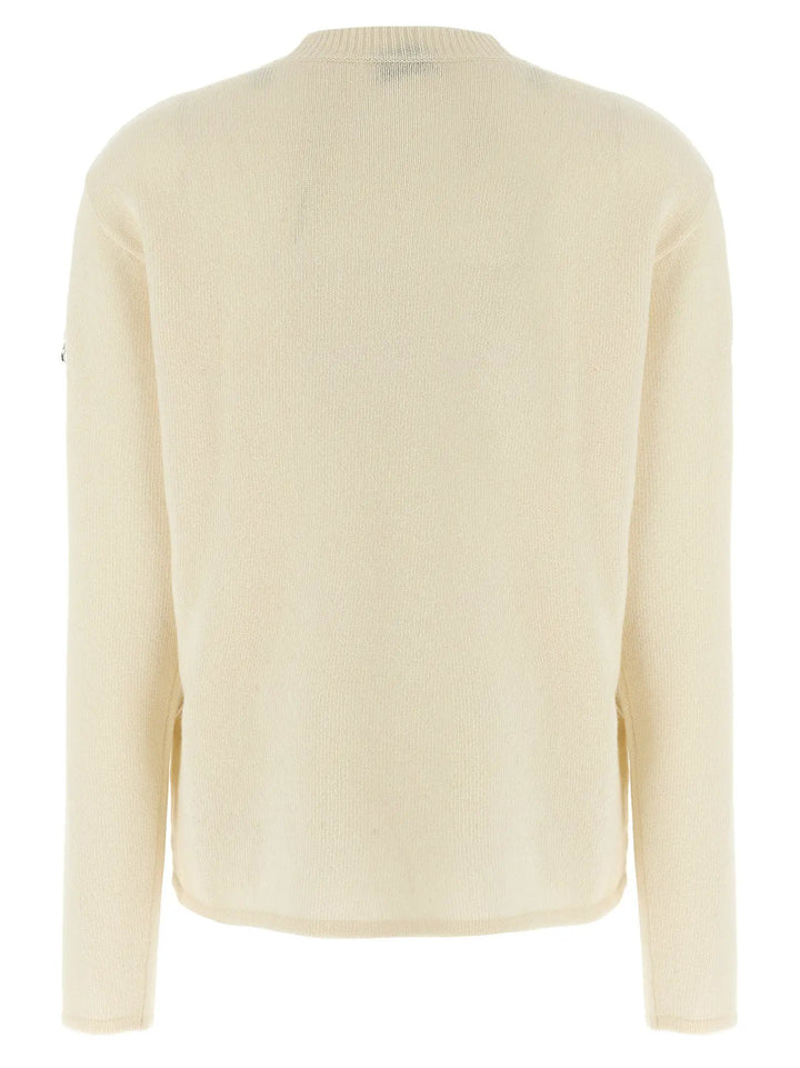 MONCLER GENIUS White Wool Cardigan