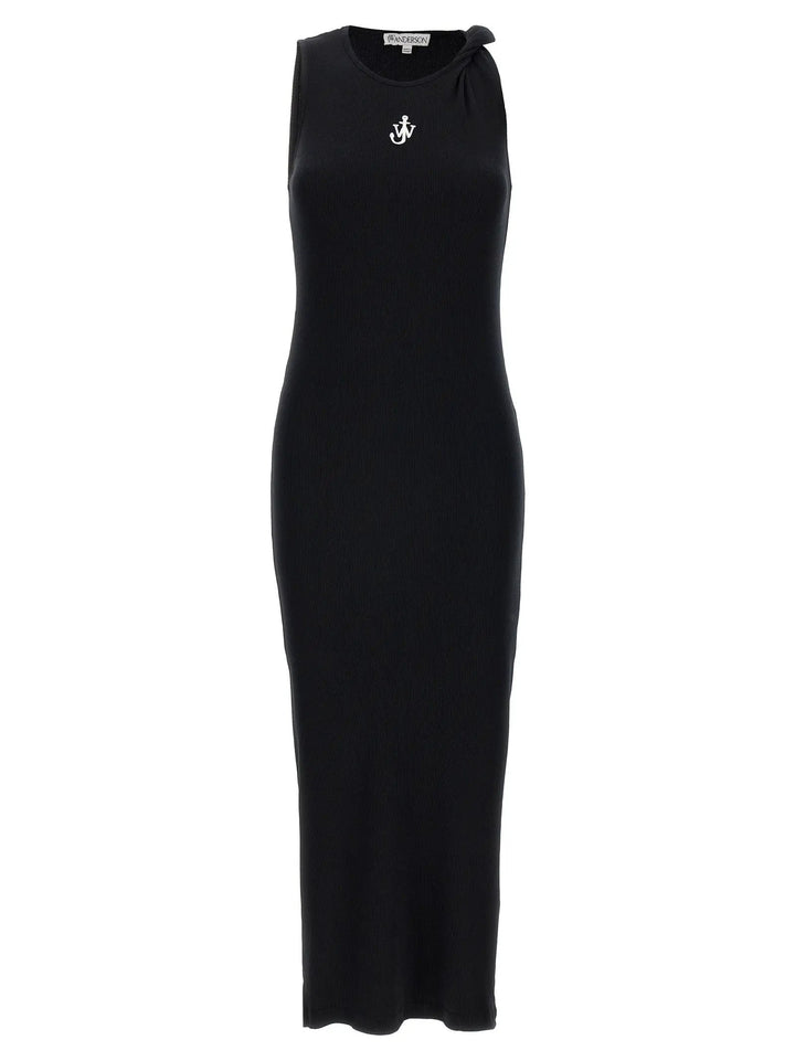 J.W.Anderson Black Cotton Midi Dress