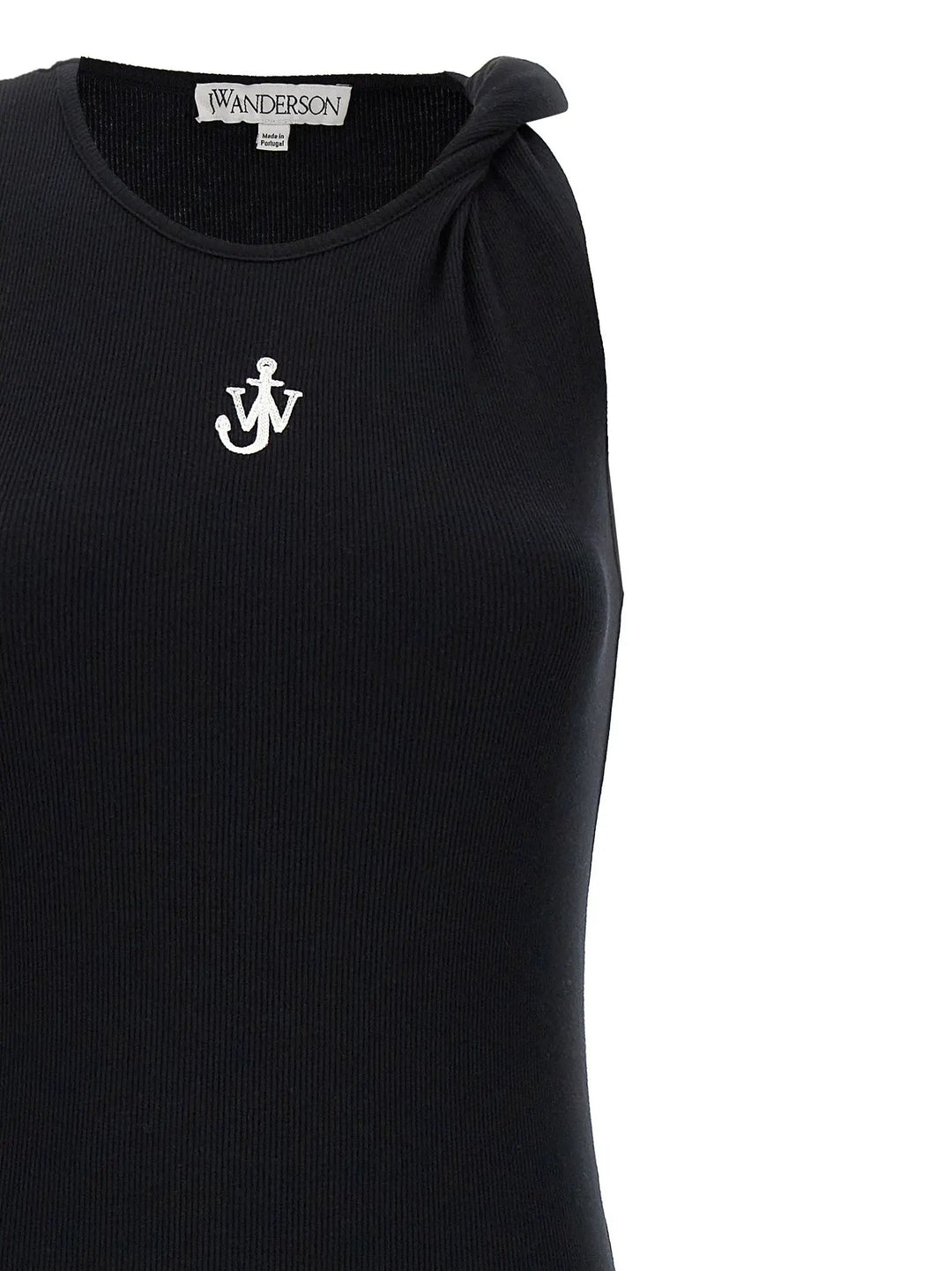 J.W.Anderson Black Cotton Midi Dress