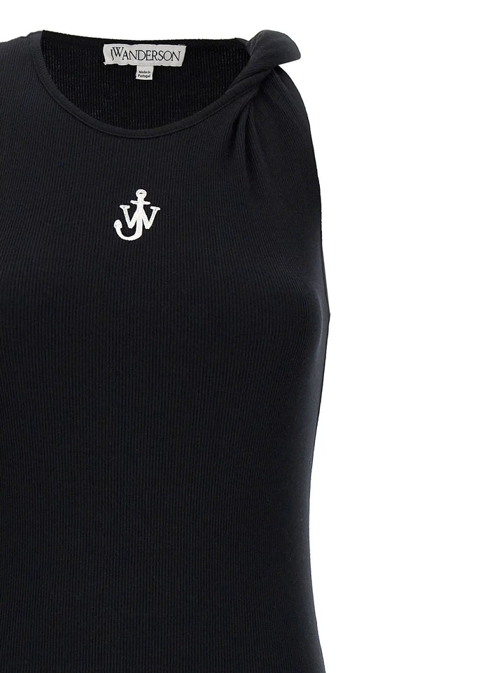 J.W.Anderson Black Cotton Midi Dress
