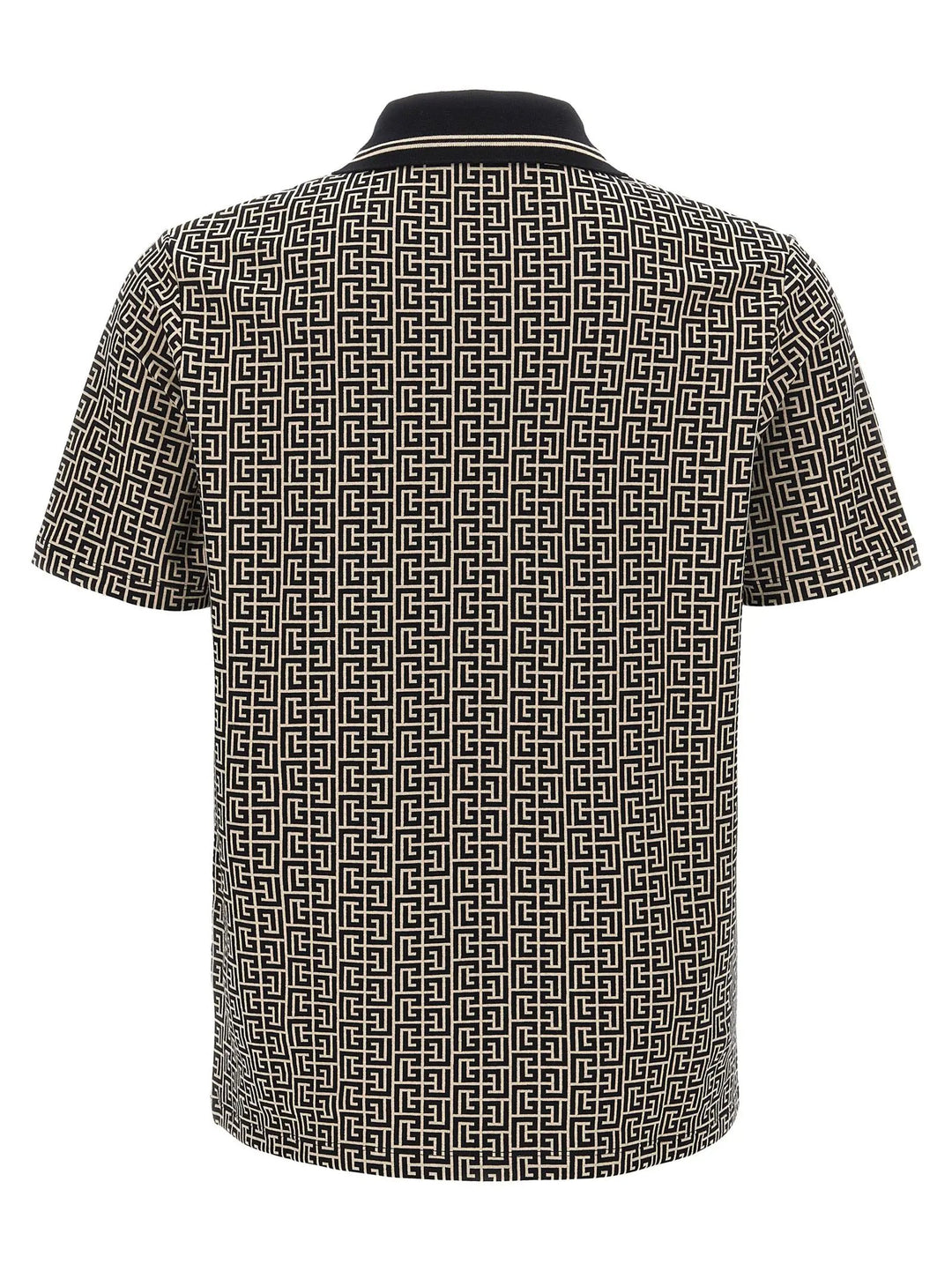 Balmain Bicolor Cotton Polo Shirt