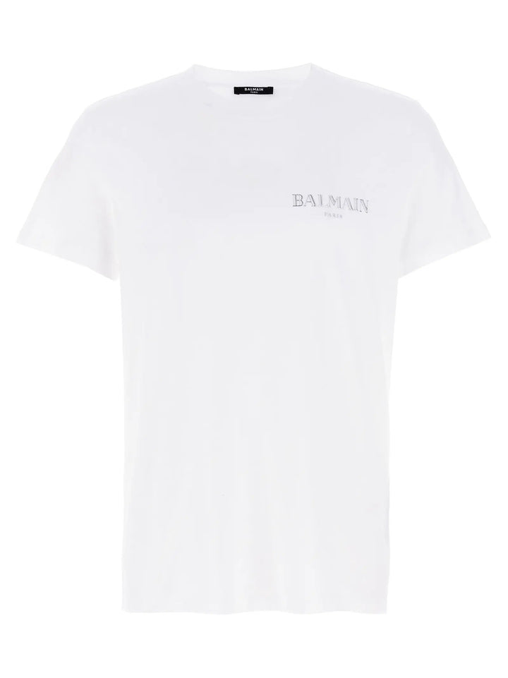 Balmain White Organic Cotton T-Shirt