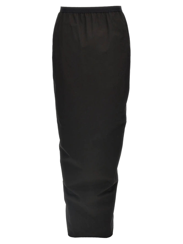 Rick Owens Black Cotton Mini Skirt