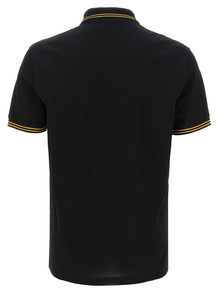 Versace Black Cotton Polo Shirt