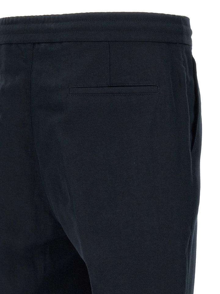 Brunello Cucinelli Blue Linen Casual Pants