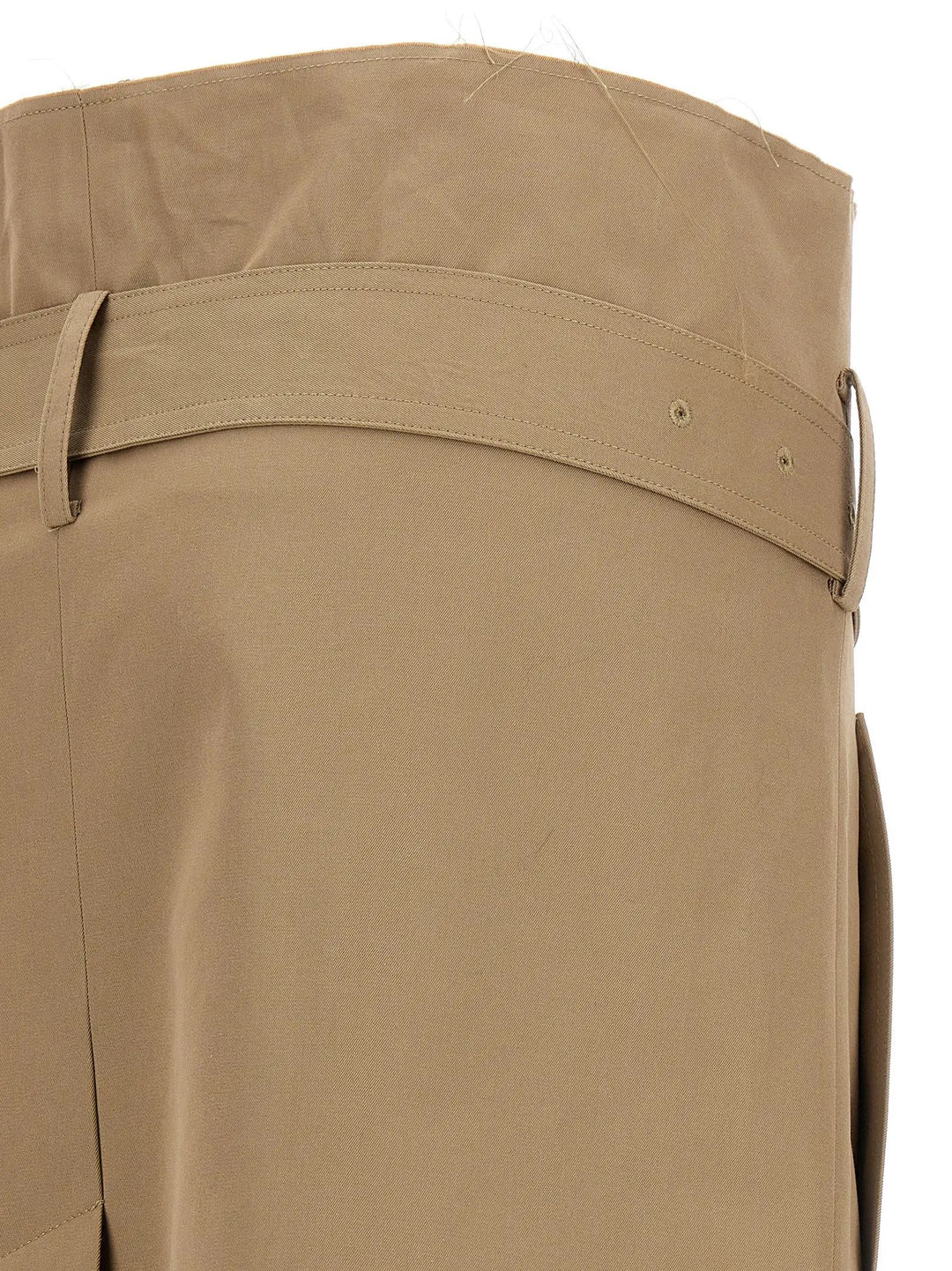 Vetements Beige Cotton Midi Skirt