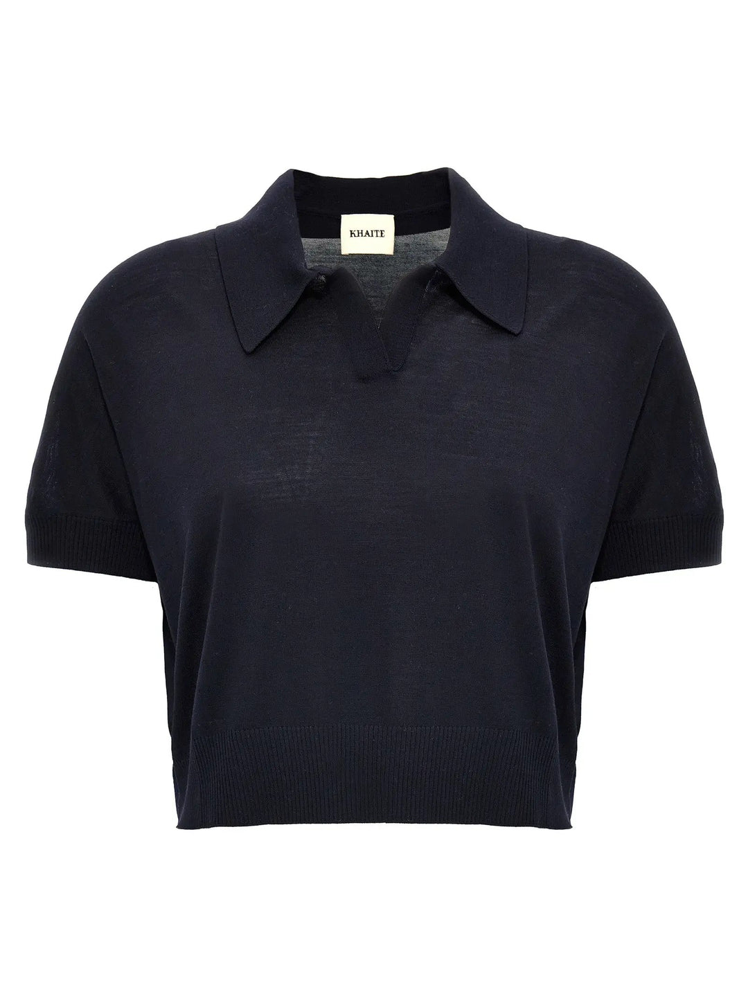 Khaite Blue Wool Shortsleeve Shirt