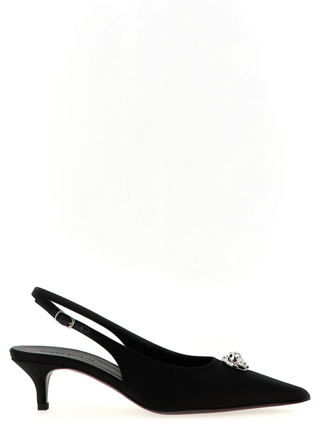Magda Butrym Black Silk Mid Heel Pumps