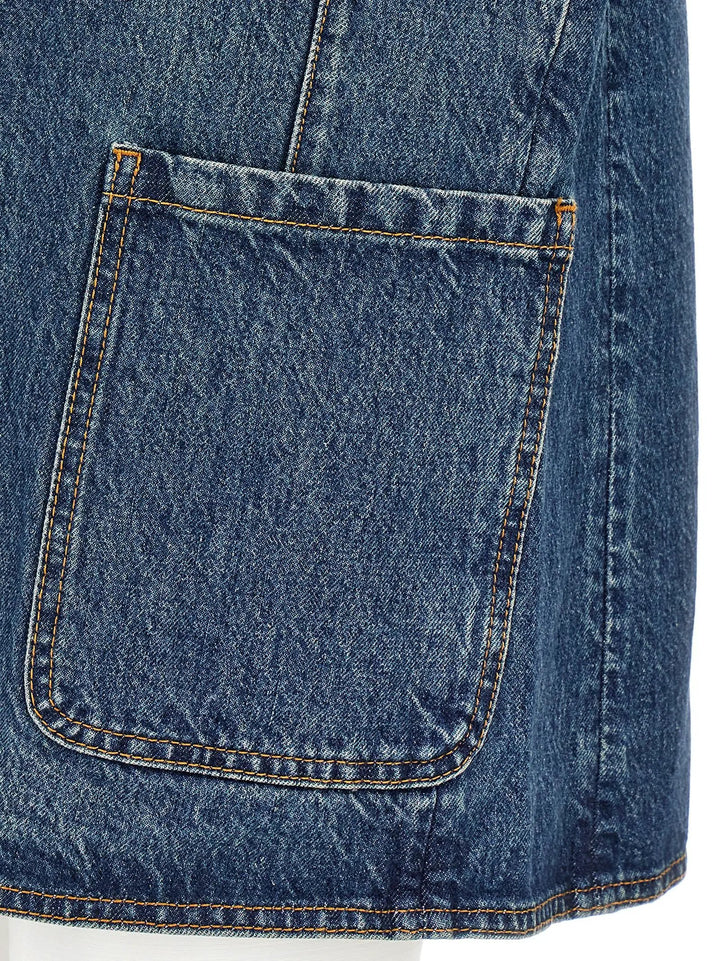 Coperni Blue Cotton Sleeveless Jacket