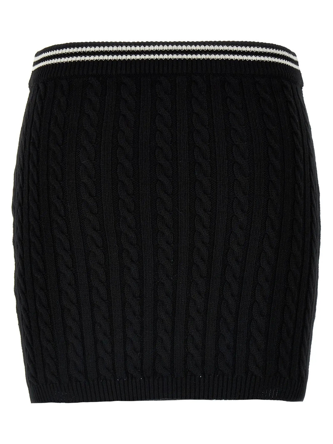 Alessandra Rich Bicolor Cotton Long Skirt