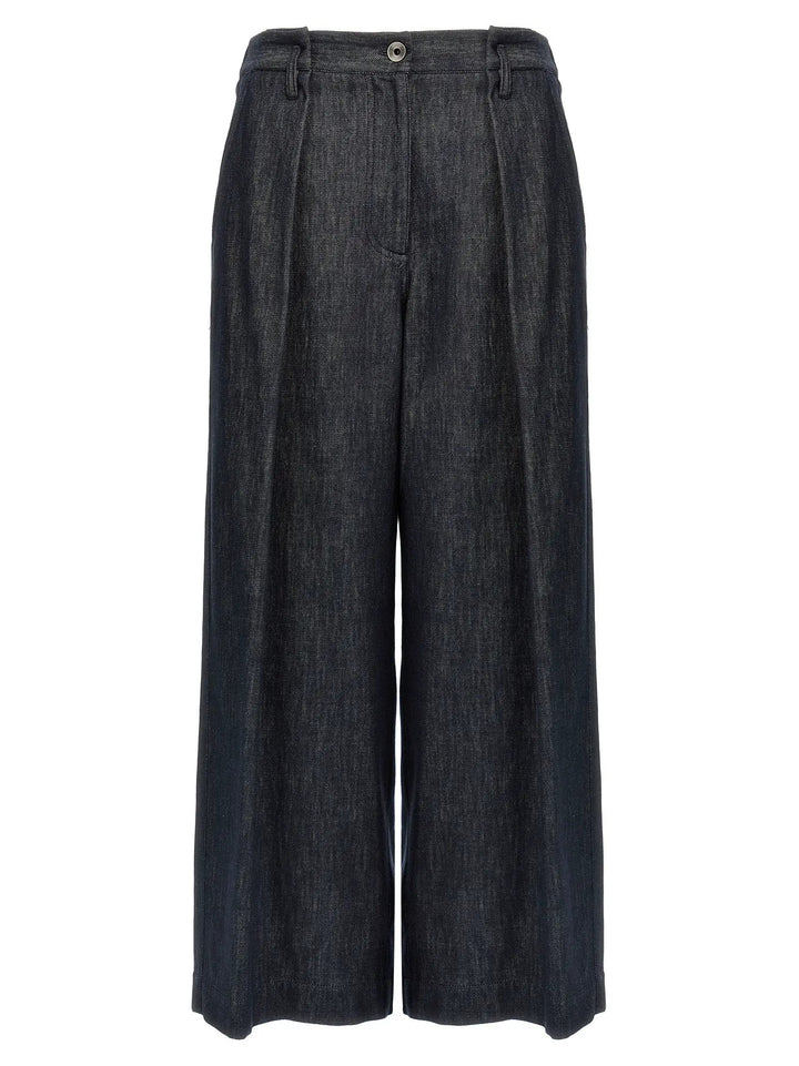 Brunello Cucinelli Blue Cotton Casual Pants