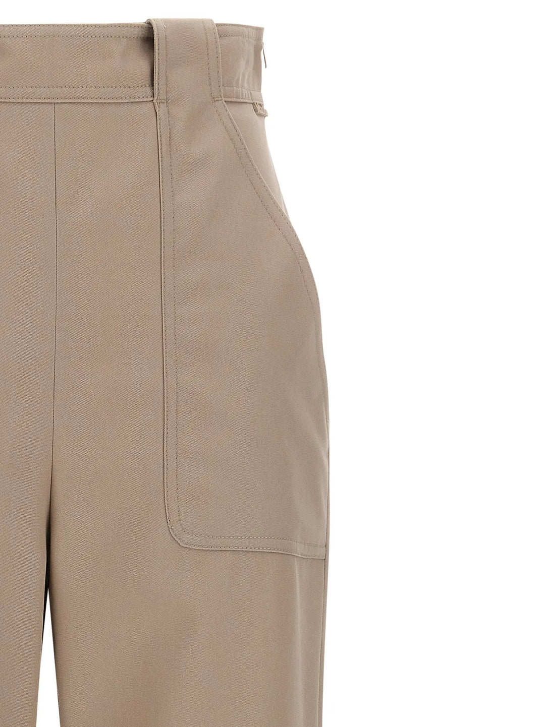 Max Mara Beige Cotton Casual Pants