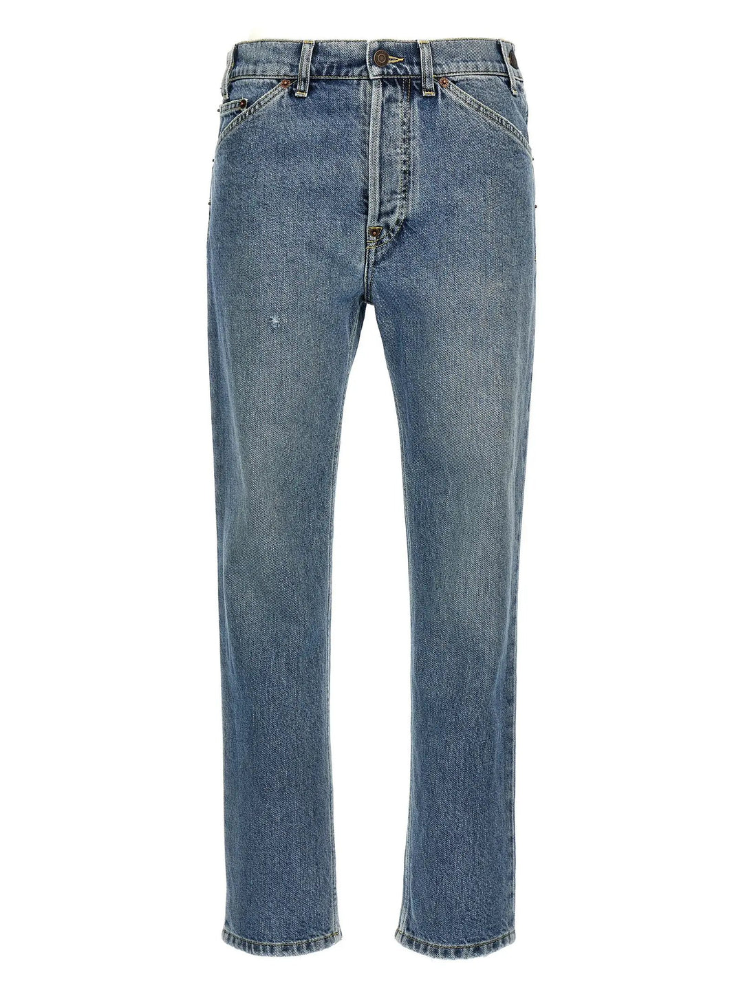 Moschino Blue Cotton Straight-Leg Jeans