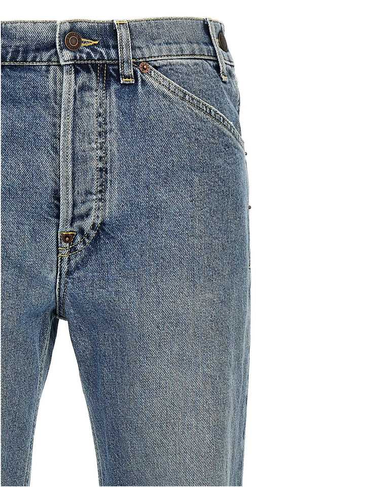 Moschino Blue Cotton Straight-Leg Jeans