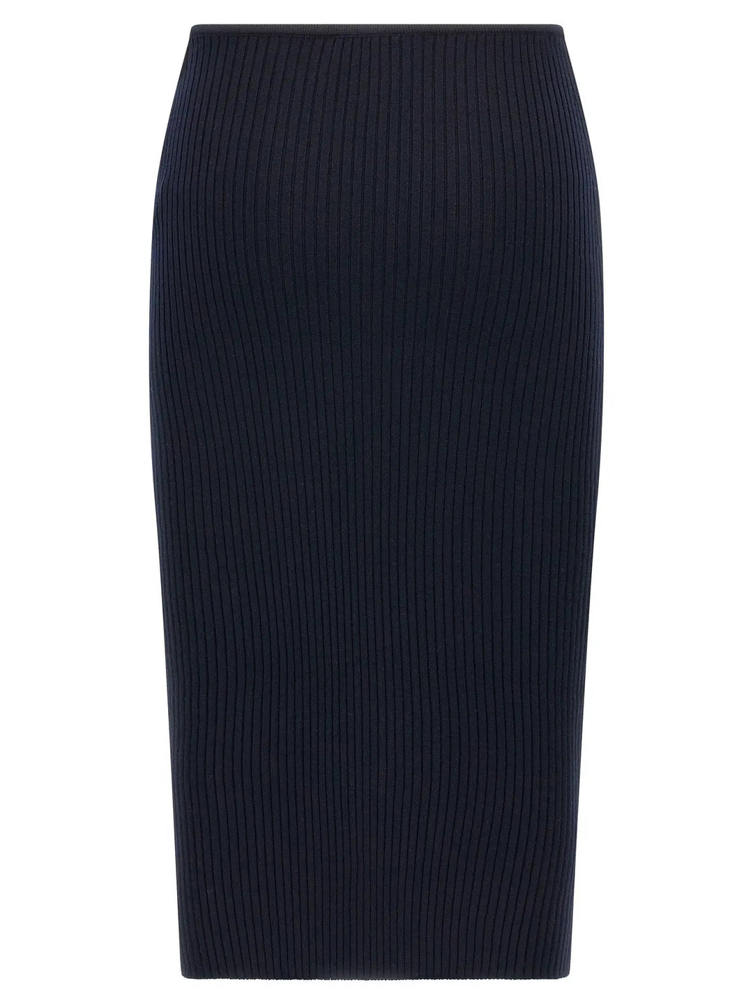 Courrèges Blue Viscose Midi Skirt