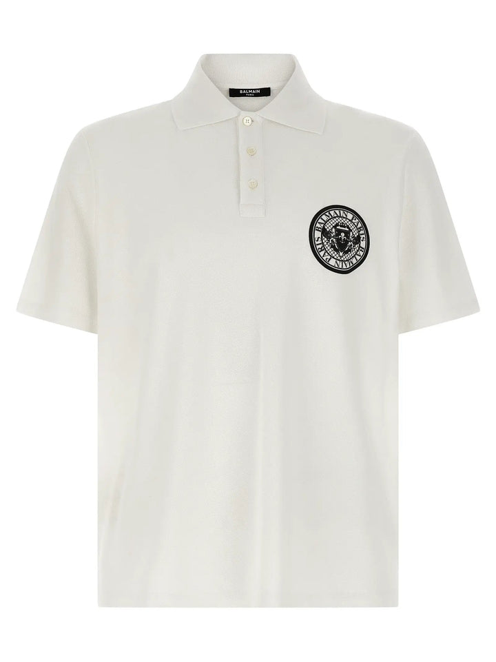 Balmain Bicolor Cotton Polo Shirt
