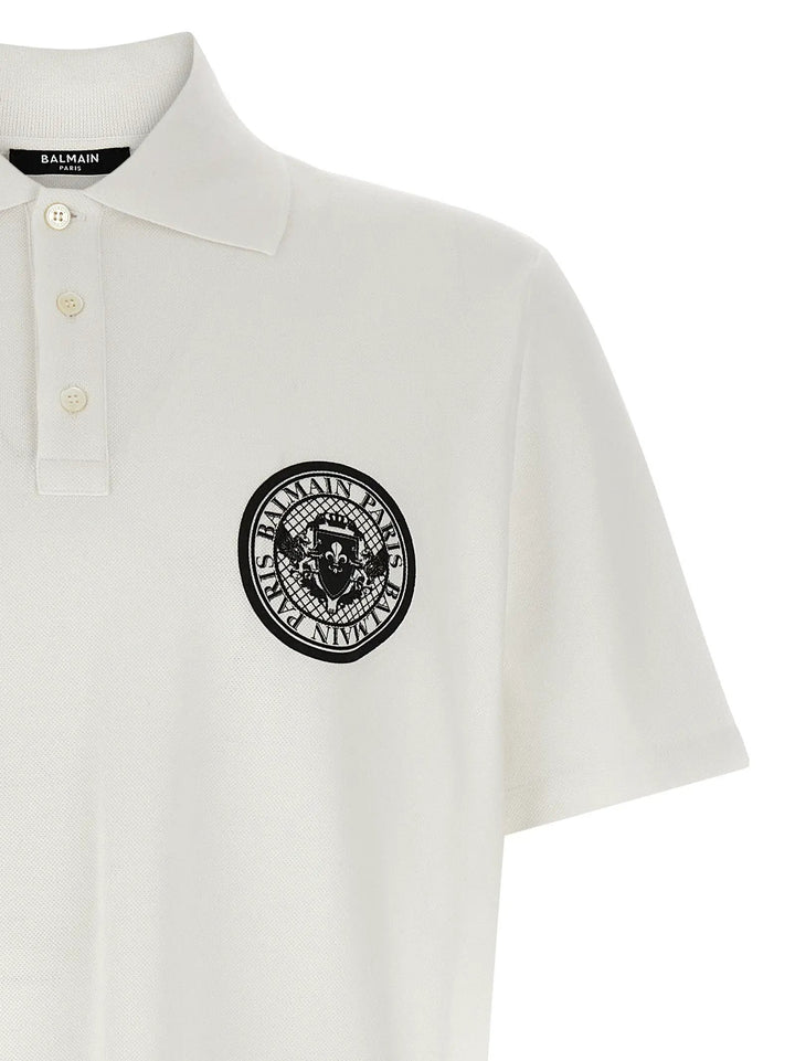 Balmain Bicolor Cotton Polo Shirt