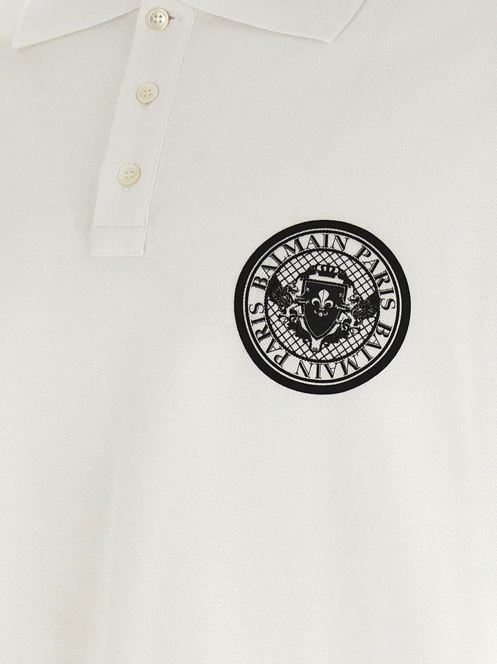 Balmain Bicolor Cotton Polo Shirt