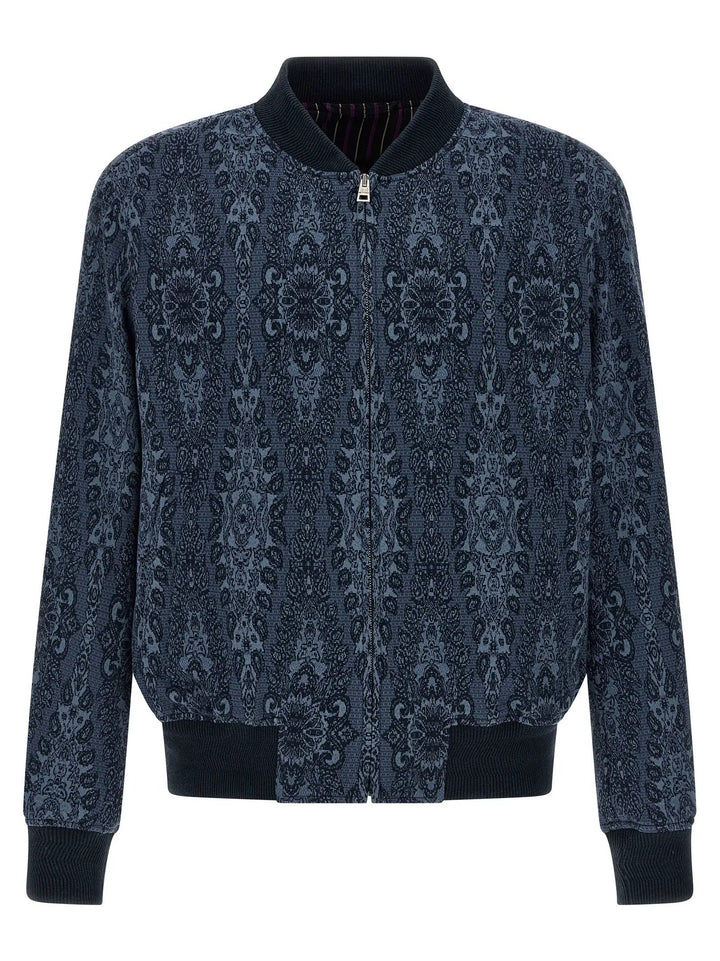 Etro Blue Cotton Bomber