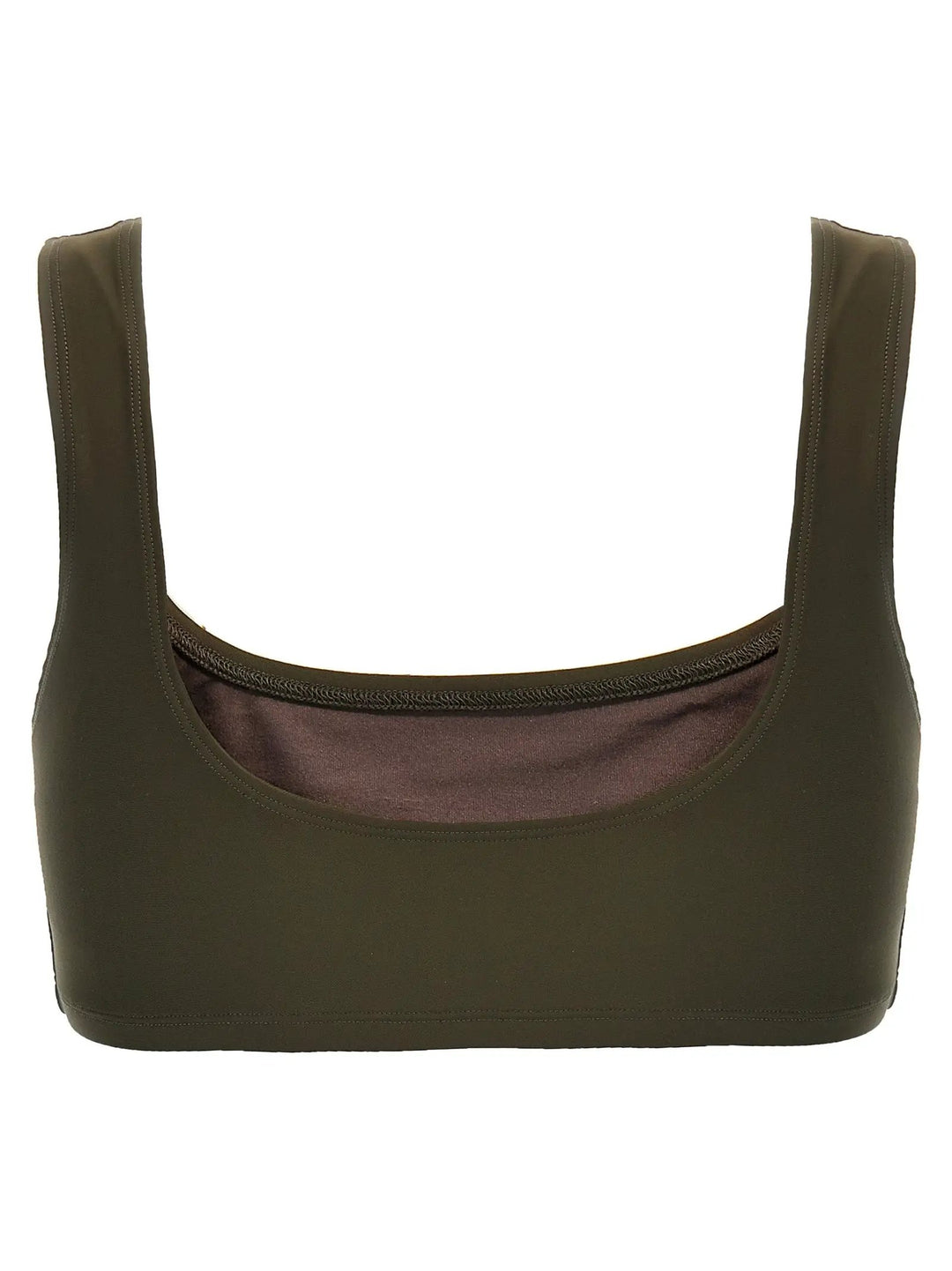 The Andamane Brown Polyamide Tank Tops