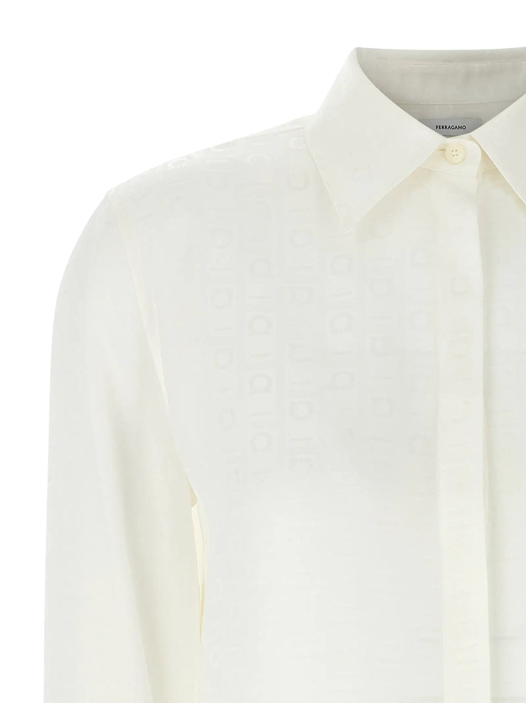 Ferragamo White Silk Blouse
