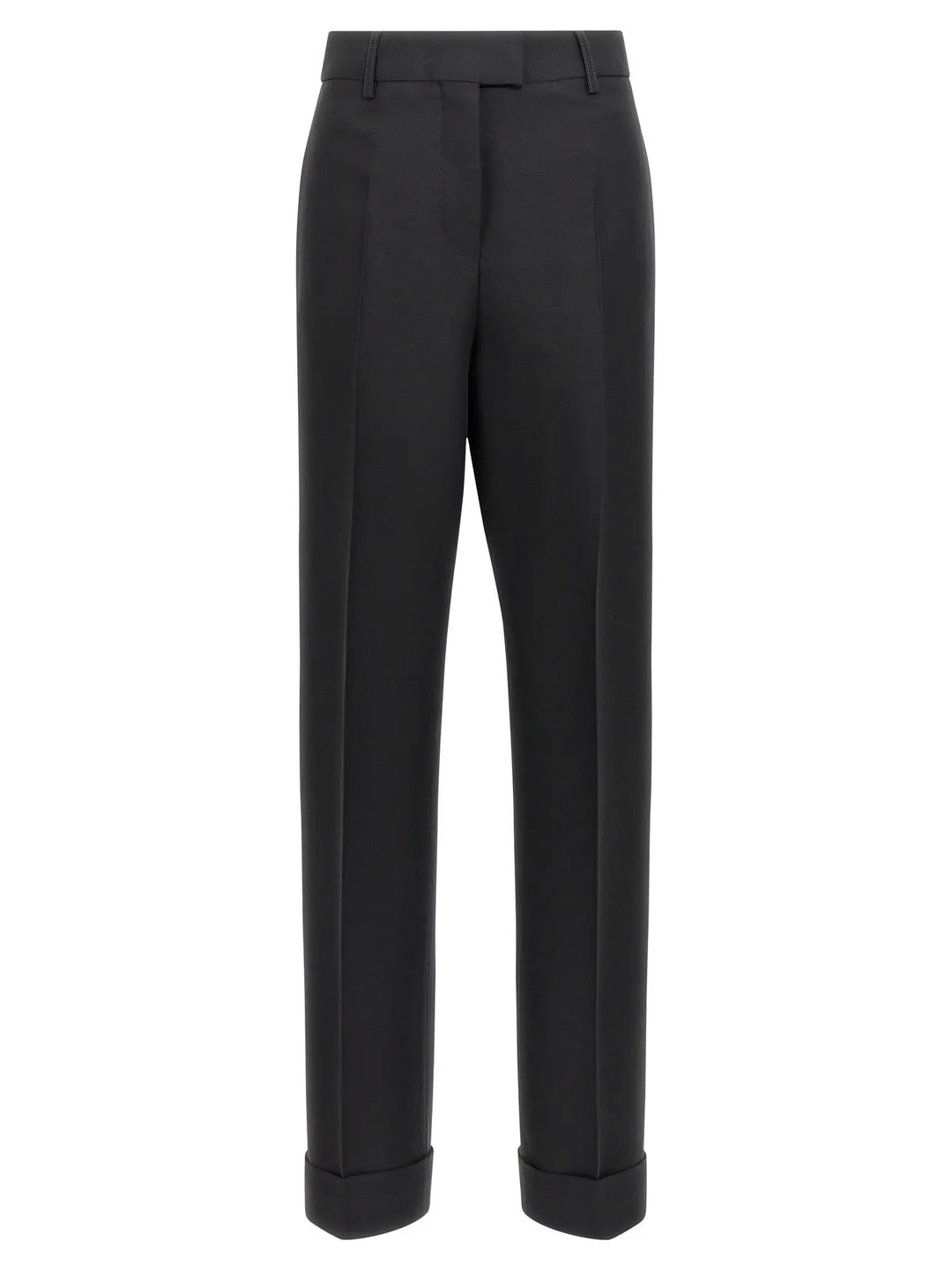 Ferragamo Black Viscose Dress Pants