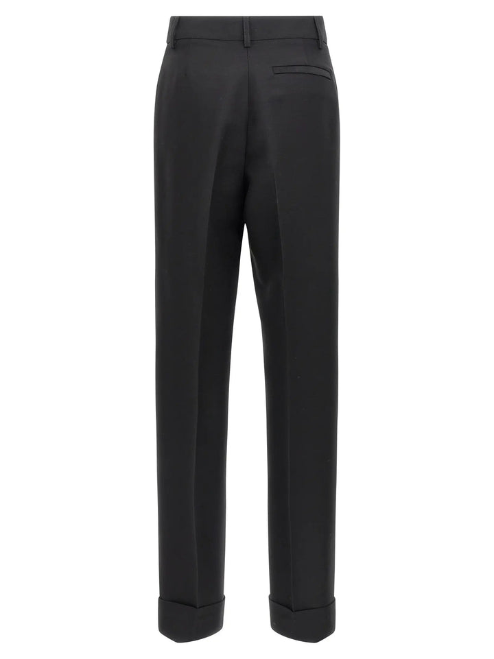 Ferragamo Black Viscose Dress Pants