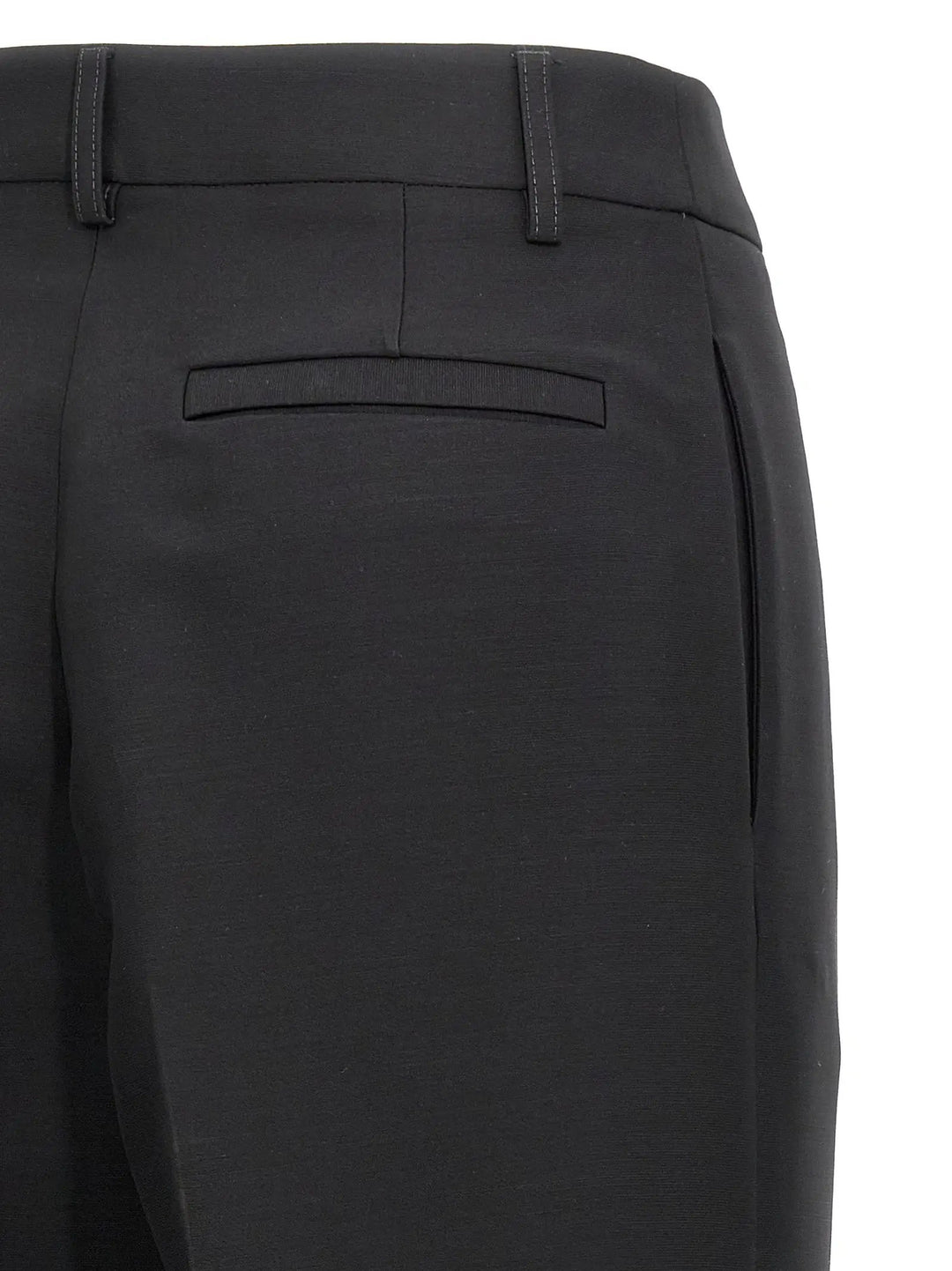 Ferragamo Black Viscose Dress Pants
