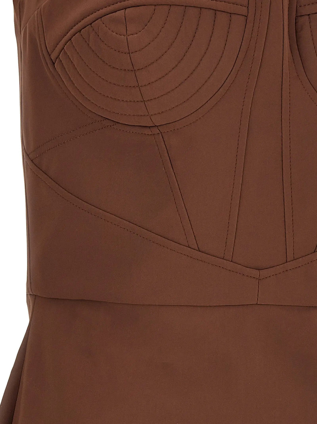 Nensi Dojaka Brown Polyamide Short Dress