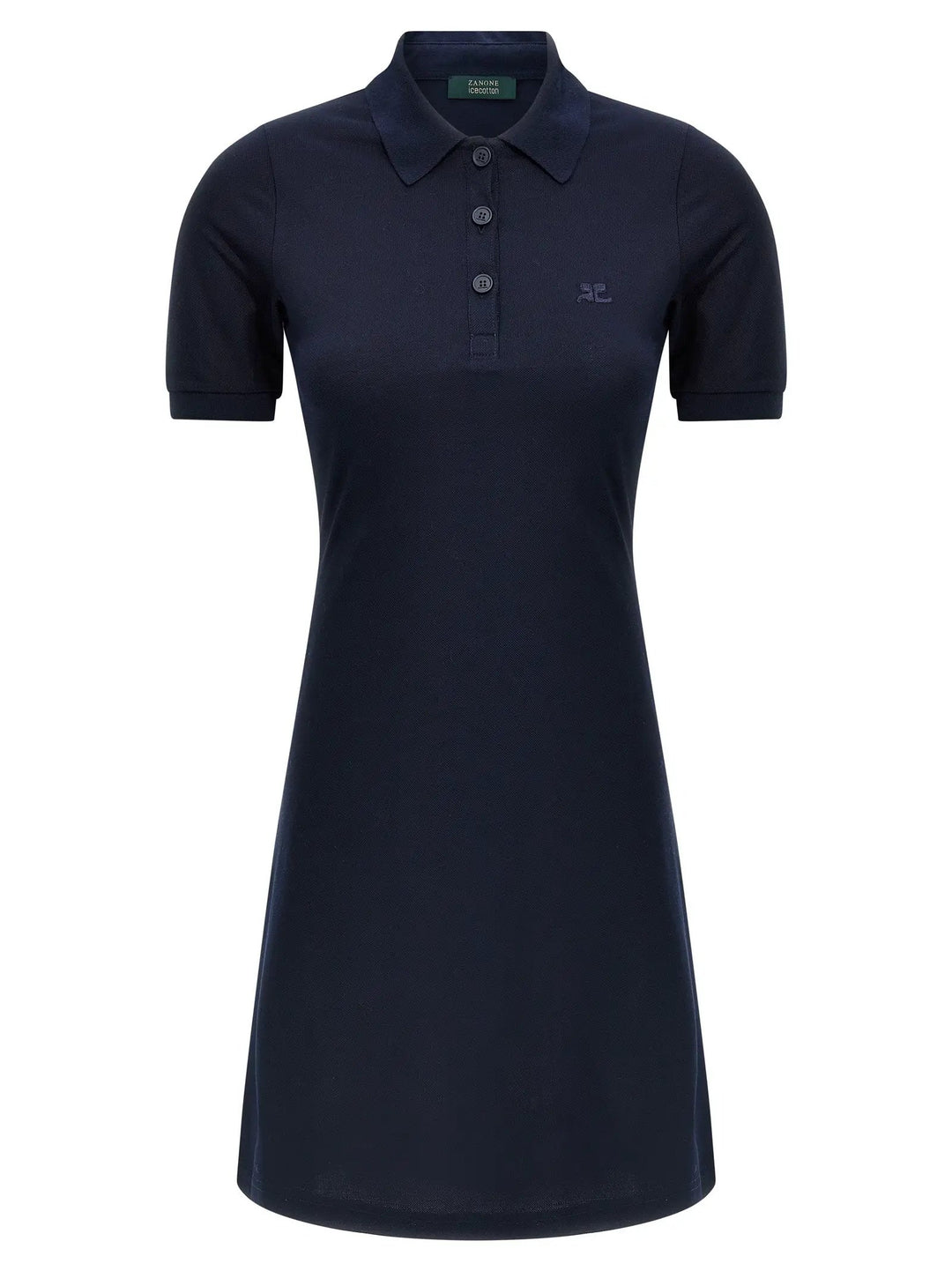 Courrèges Blue Cotton Short Dress